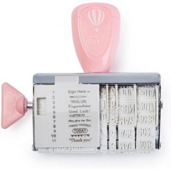 Scrapbooking Stempel mit Datum und Text
