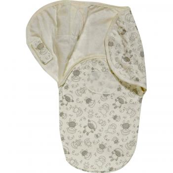 Alvi Wickeltuch Harmonie in Beige mit verspielten Schäfchen