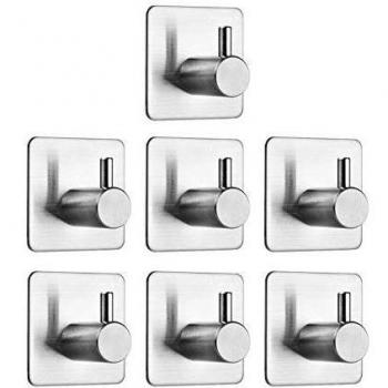 No‑Drill Drywall Hook Bundle – 7 Stainless Steel, Waterproof