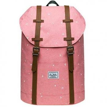 KAUKKO 36×24×14 cm Rucksack mit 12 Laptop‑Fach – Vintage Style