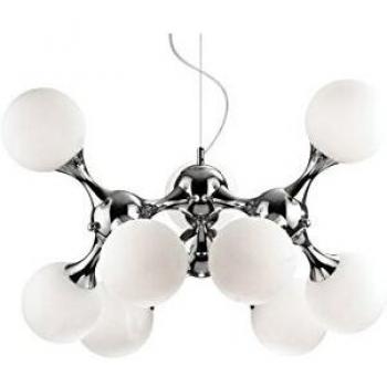 Netlighting Nodi Bianco 9 Light Small Molecular Ceiling Pendant Chrome E14