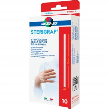 Master‑Aid SteriGrap Suture Adhesive 75 × 3 mm (10 unités)
