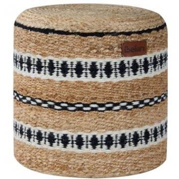 Pouf Sadaya Beige Matériau Naturel