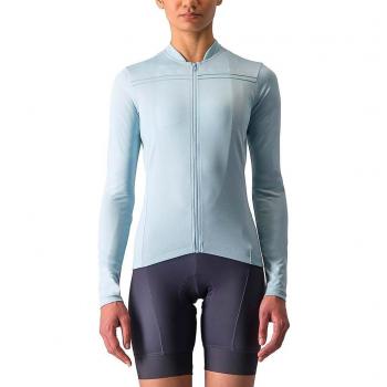 Anima Castelli Maglia a Maniche Lunga Celeste da Donna XL