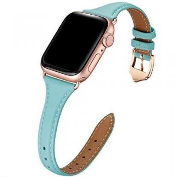 WFEAGL Multiple Colour Slim Leather Sport Replacement Strap for Watch Series 5/4/3/2/1 (44mm)