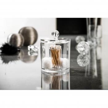 Transparent Polystyrene Swab & Wool Keeper – Compact Bathroom Drawer (RAN5058)