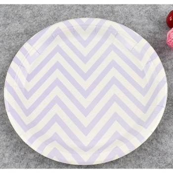 100 Pack 7-Inch Eco-Friendly Purple Disposable Plates