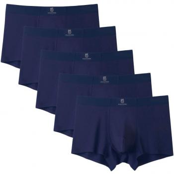 GLESTORE Herren Boxer Shorts 5er Pack Modale Schwarz M