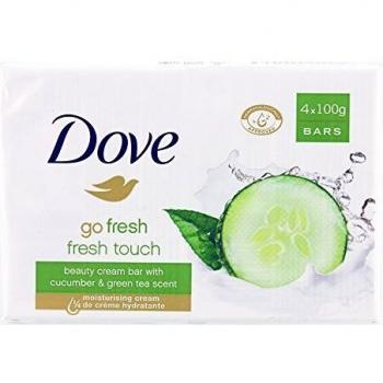 Lot de 2 Savons Exfoliants Dove Fresh Touch, 100 g chacun