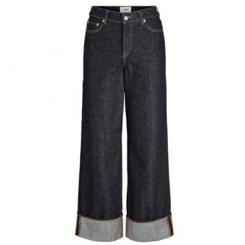 JJXX Tokyo Jean Large Revers Retroussés Denim Bleu Marine W32 L32 Femme