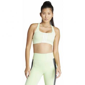 Sujetador adidas Powerimpact Training 3 Franjas Verde