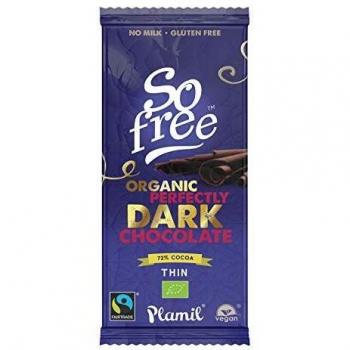 CHOCOLATE NEGRO MENTA 72% SIN AZÚCAR SO FREE 80 G PLAMIL
