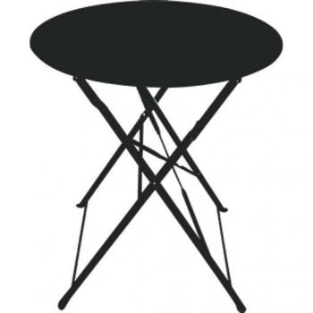 Table de Jardin Pliante Bistrot Ø 60 cm en Acier