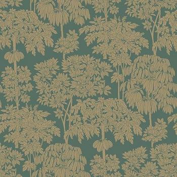 Papel tapiz decorativo florella verde