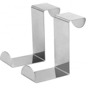 2pcs Stainless Steel Z Hooks for Towel and Coat Hanging
