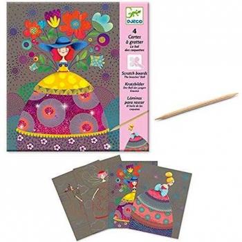 Cartes Ã  gratter Le bal des coquettes, le plaisir de gratter pour dÃ©couvrir un dessin coloré, un jeu amusant et original pour les enfants 7 ans et plus, un cadeau idéal pour les anniversaires ou à offrir en toute
