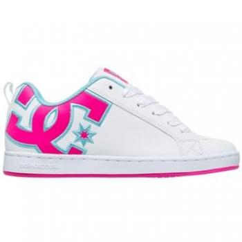 DC Shoes Court Graffik Baskets Femme Chewing-Gum Bleu 37