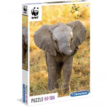 Puzzle 104 Peças Clementoni Elefante Bebê WWF