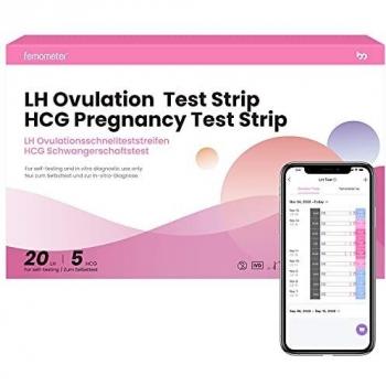 Femometer 25 Test Strip Combo: 20 Ovulation + 5 Pregnancy