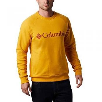 Columbia Herren Rundhals-Pullover, Columbia Lodge, Gelb/Rot