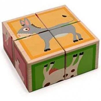 Puzzle en bois 4 blocs Ferme