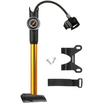 Inflador de neumáticos Giyo de aleación de aluminio para bicicleta de carretera, 120psi, manguera oculta, válvula Schrader y Presta