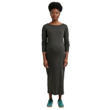UK10/12 Anthracite Ribbed Maternity Dress