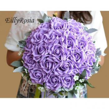 Bouquet de Mariée Pas Cher en Lilas et Mousse