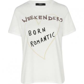 Weekend Max Mara T-Shirt Nervi 2415971051 Weiß Regular Fit