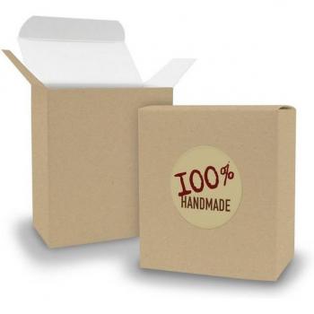 DIY Geschenkset – 24 handgemachte Quader – Motiv 12 – Braun + Sticker