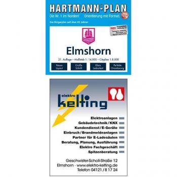 HARTMANN Stadtplan Elmshorn 1:14.000