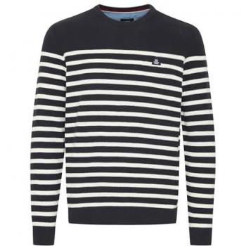 Strickpullover FQ1924 Strickpullover FQKyle, Herren, grau (salute), 100% Baumwolle, Rundhals