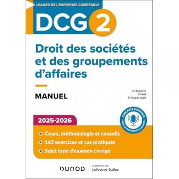 DCG 2 Droit des sociétés et des groupements d'affaires