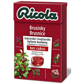 RICOLA Brusinky-Cranberry 40g bez cukru