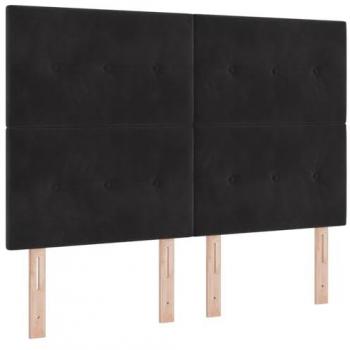 Montaje Pared Cabecero Negro 144 cm – Vidaxl Terciopelo