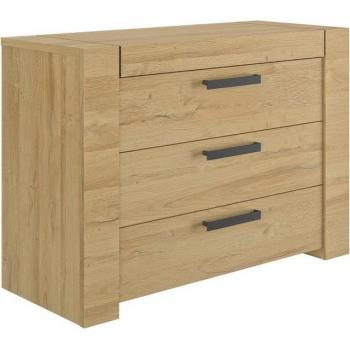 Commode 3 tiroirs en bois marron clair GAMI SOFIA