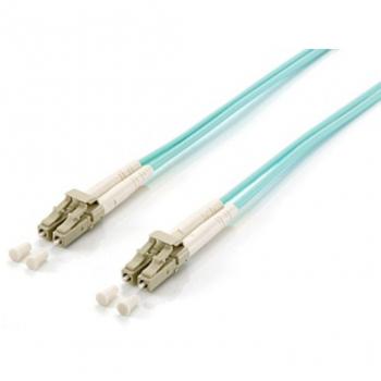 Equip LWL Patchkabel LC->LC Multimode Duplex OM3 turq (15 m), Netzwerkkabel