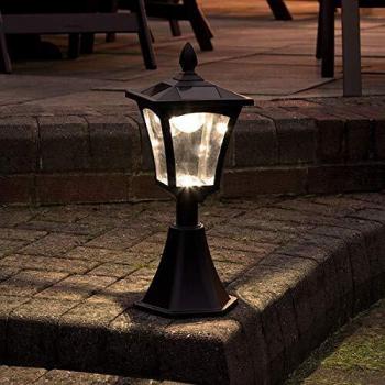 Schwarzes Solarlicht 42 cm – LED‑Warmweiß