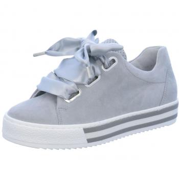 Gabor Sommerschuhe Damen 86.505.40 – Schnürhalbschuhe mit mehr Raum, Grau