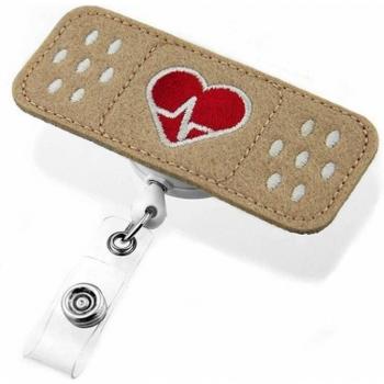 Badge infirmière avec poignée alligator amusante