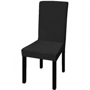 6 Pack Black Stretch Chair Covers