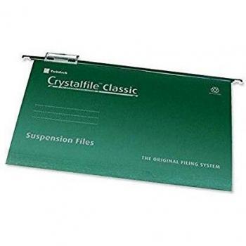 Rexel Crystalfile Classic A4 Suspension File Manilla 15mm V Base Green