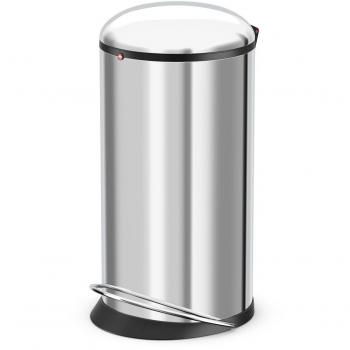Hailo Tret-Abfallsammler Harmony L, 20L, Edelstahl, silber Inneneimer aus Kunststoff, Soft-Close-Mechanismus, großer