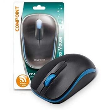 Compoint Black Wireless Mouse with Blue Button