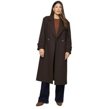 Wallis Women’s 14 Chocolate Double‑Breasted Car Coat