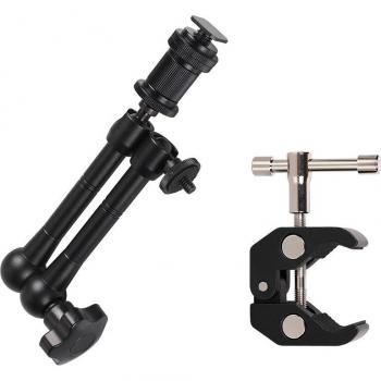 Photo Studio Super Clamp with Adjustable Articulated Arm for DSLR and Monitor Light