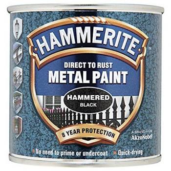 Hammerite 750ml Hammered Black Direct to Rust Metal Paint