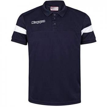 Kappa Salto Polo de Manga Corta Azul/Negro/Blanco Niños 14Y