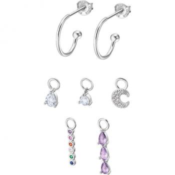 Set Lotus Silver Trendy LP3570-6/1 de Plata con Circonitas para Mujer