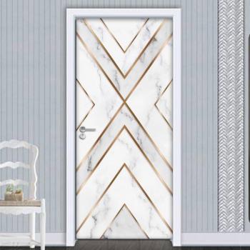 Decoración de puerta de mármol a rayas